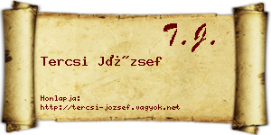 Tercsi József névjegykártya